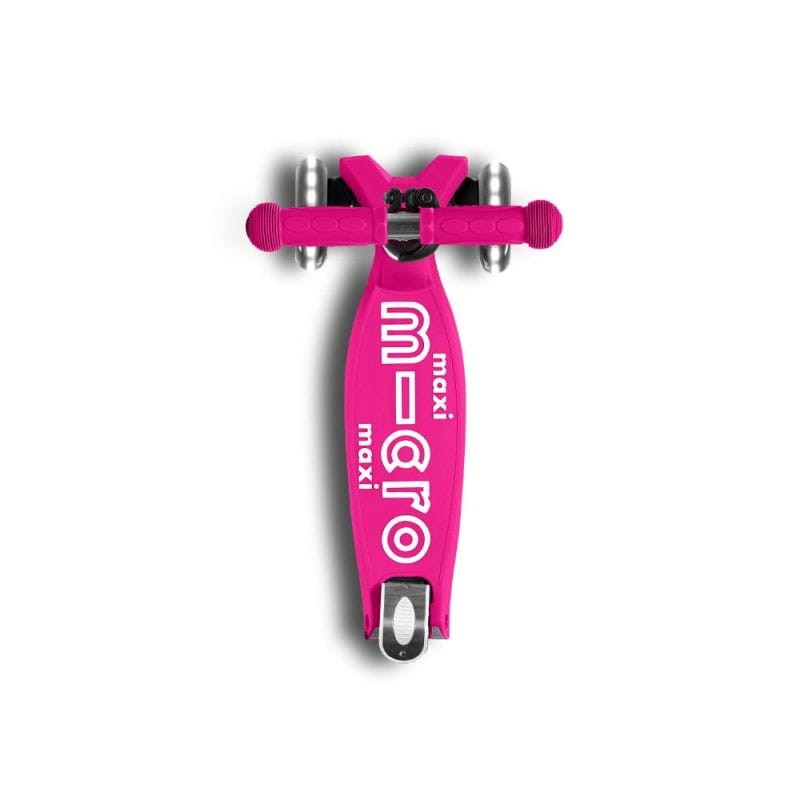 Składana hulajnoga Micro z kółkami LED – Maxi Deluxe Shocking Pink 5+