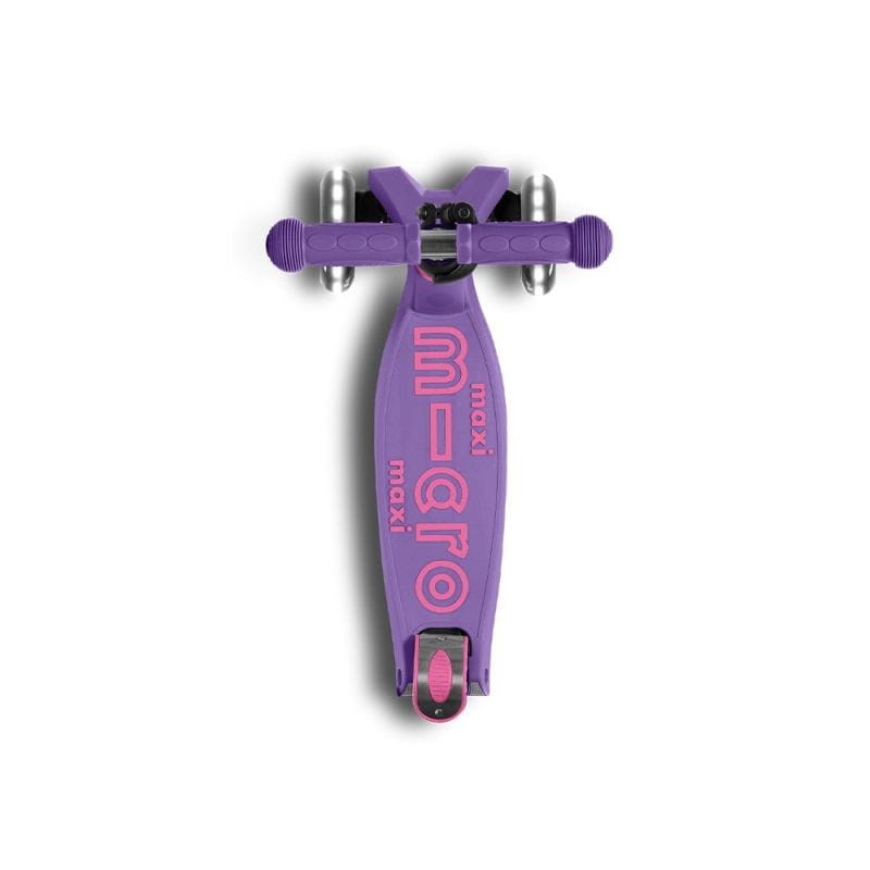 Składana hulajnoga Micro z kółkami LED – Maxi Deluxe Purple 5+
