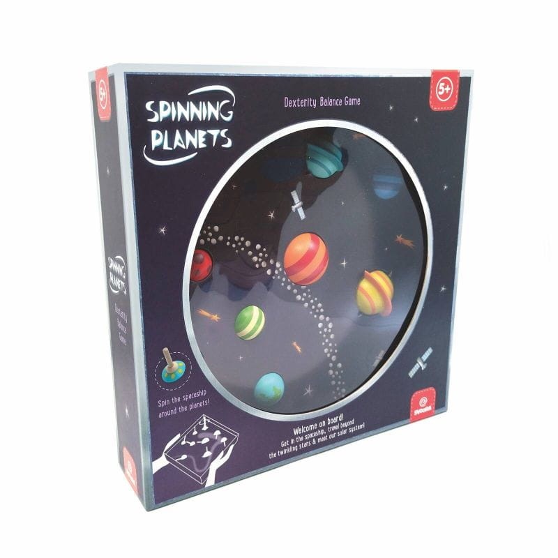 Spinning Planets SVOORA – zestaw drewnianych bączków i kart