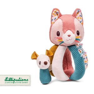 Grzechotka z uchwytami Kotka Jeanne 6 m+ Lilliputiens 83617