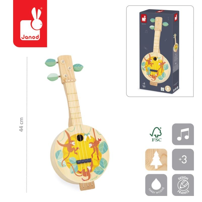 Banjo dla dzieci Janod J07661 – zabawka edukacyjna