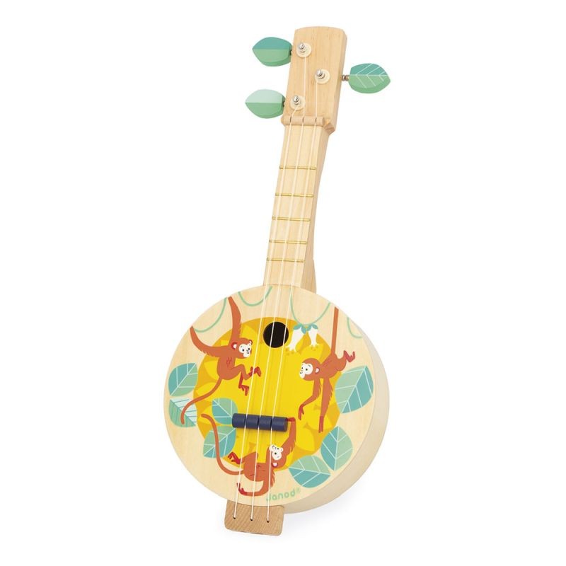 Zabawka muzyczna Janod – banjo z liściastymi pokrętłami