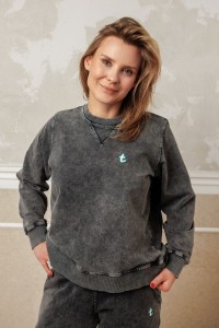 Bluza damska LOOSE jeans GREY