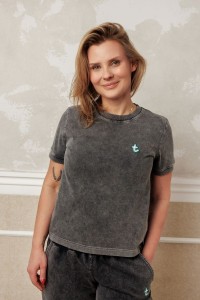 T-Shirt damski jeans GREY
