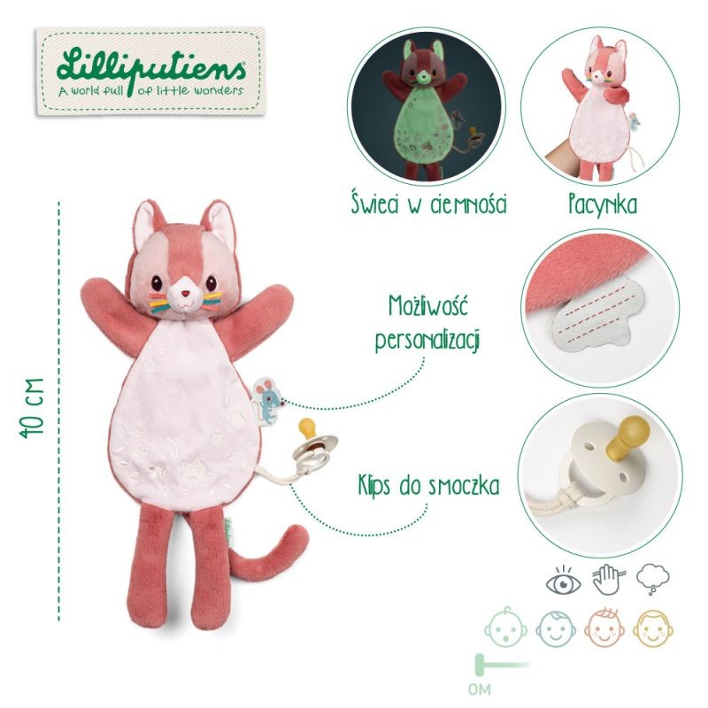 Miękka zabawka dla niemowląt Lilliputiens Kotka Jeanne