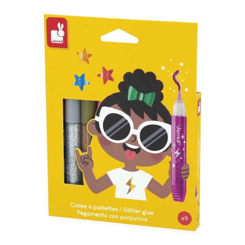 Brokatowe kleje Janod COLO 9 kolorów