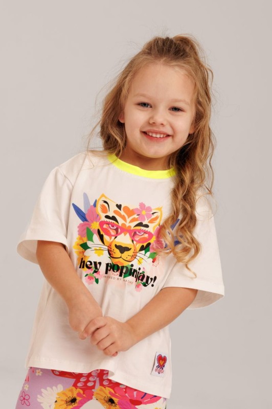 T-shirt z krótkim rękawem dla dzieci – model NEON PANTHER