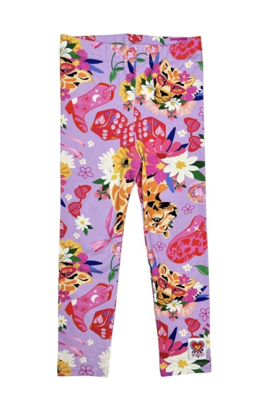 Legginsy dziecięce DISCO PANTHER z nadrukiem pantery