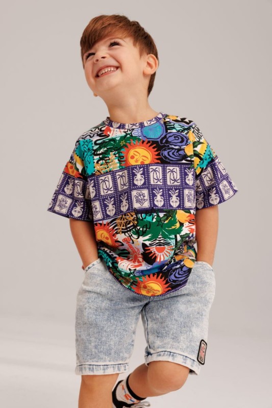 T-shirt dziecięcy Hedwi MOZAIC – przód