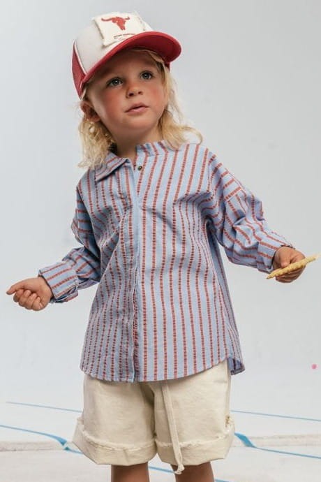 Koszula 418 STRIPED SHIRT red / blue