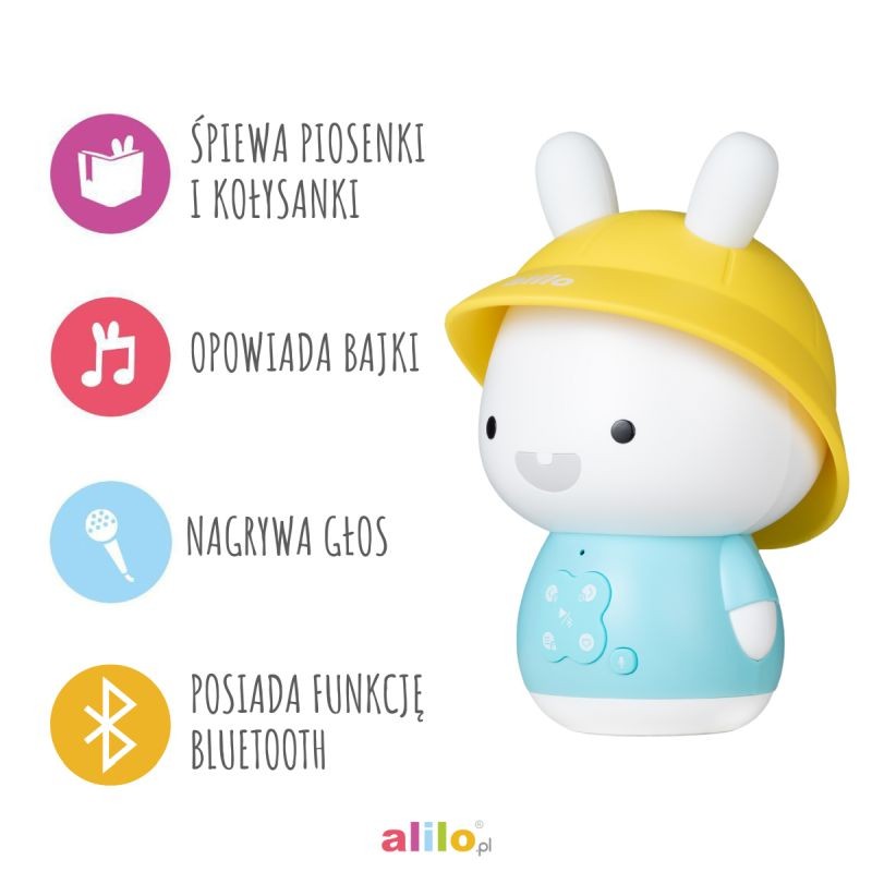 zabawka alilo baby bunny z świecącymi uszami