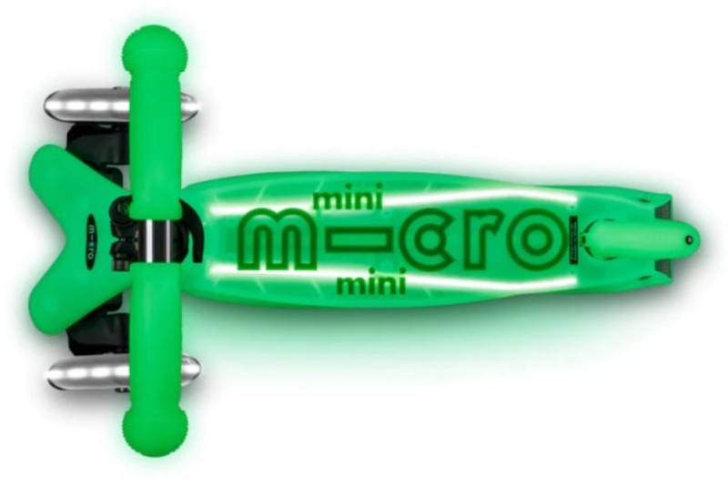 Zielona hulajnoga LED bez baterii – Mini Micro Glow
