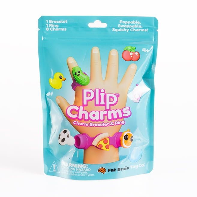 Różowa silikonowa bransoletka Plip Charms z wymiennymi charmsami