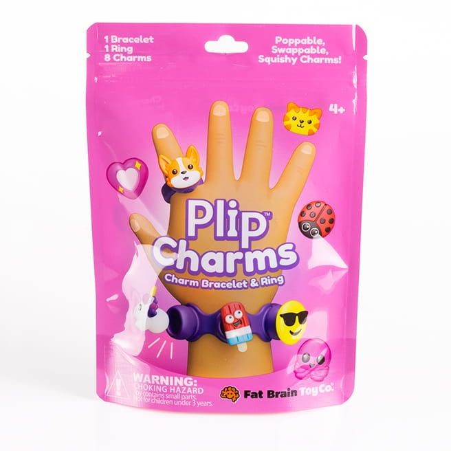 Fioletowa silikonowa bransoletka Plip Charms z wymiennymi charmsami