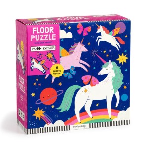 Puzzle podłogowe z unikalnymi kształtami Magiczne jednorożce 25 el. 3 lata+ Mudpuppy MP78629