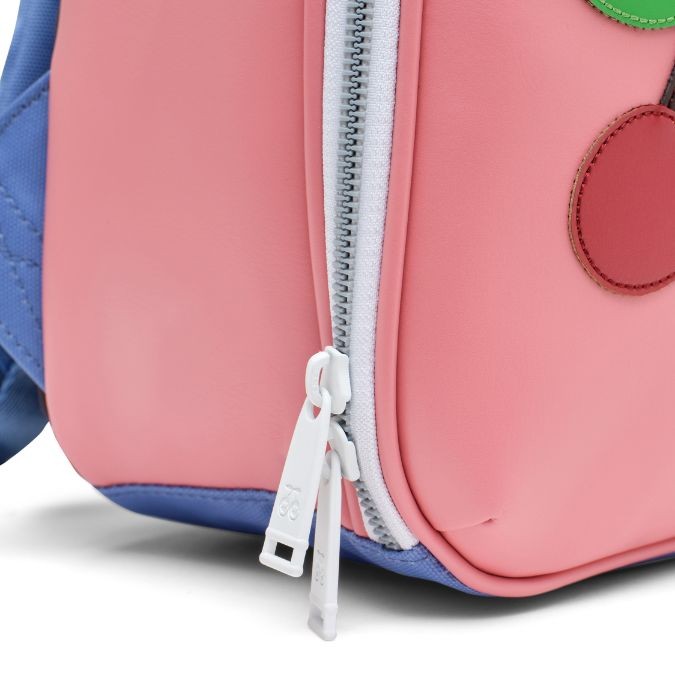 Detal suwaka i wykończenia plecaka RALPHIE Cherry Pink