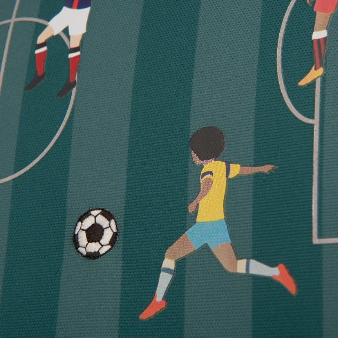Wnętrze tornistra Classic MIDI Soccer Game z dwiema przegrodami i panelem EVA