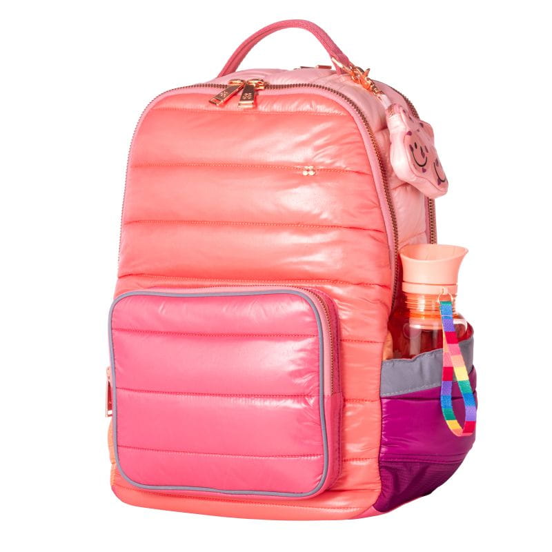 plecak Jeune Premier Puffer Pink – wnętrze z przegródkami