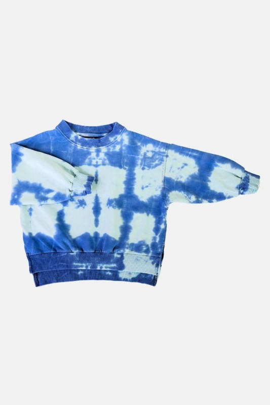 Bluza dziecięca tie-dye w odcieniach niebieskiego – MINIKID GLACIER SWEATSHIRT
