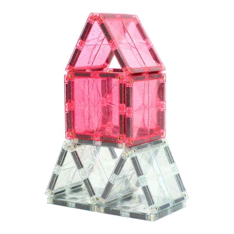 Zabawa STEAM z klockami Cleverclixx Glitter Transparent