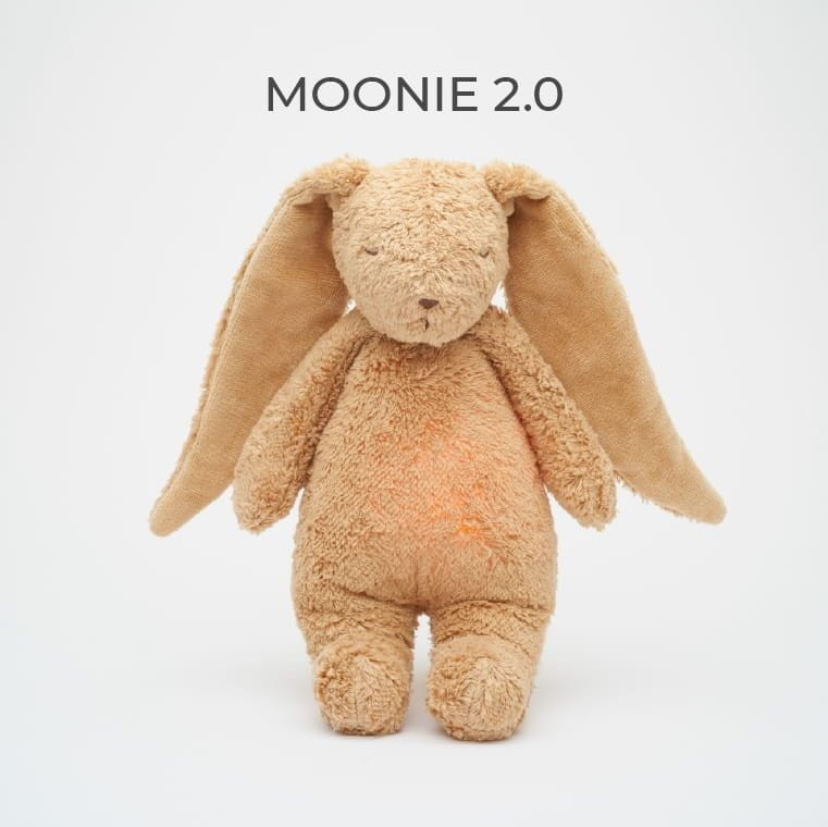 Szumiący Króliczek Moonie 2.0 Cappuccino z lampką nocną