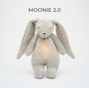 Szumiący Króliczek z lampką Szary Moonie Organic 2.0 Gray 0 m+