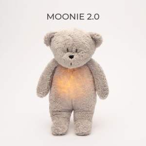 Szumiący Miś z lampką Szary Moonie Organic 2.0 Gray 0 m+