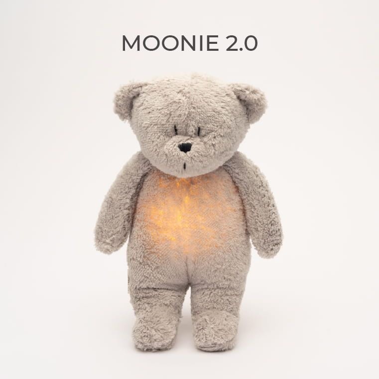 Szumiący miś Moonie Organic 2.0 Gray – widok z przodu