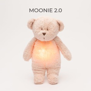 Szumiący Miś z lampką Różowy Moonie Organic 2.0 Rose 0 m+