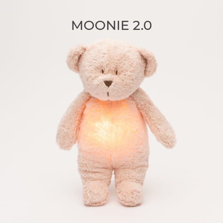 Różowy szumiący miś Moonie Organic 2.0 Rose