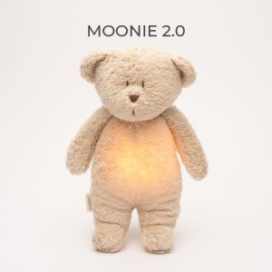 Szumiący Miś z lampką Piaskowy Moonie Organic 2.0 Sand 0 m+