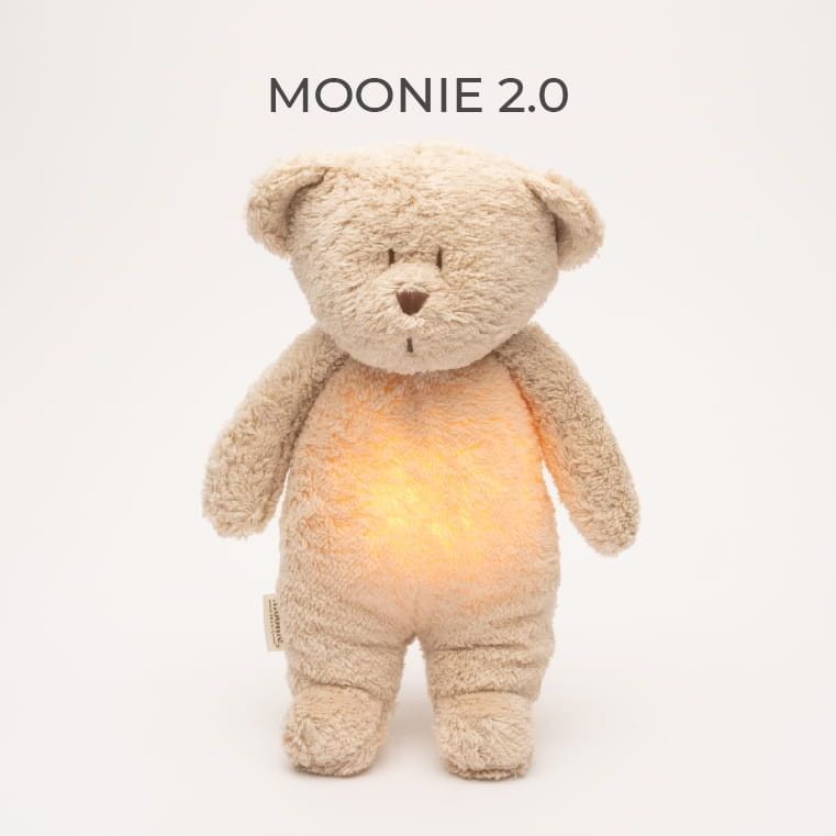 Szumiący miś Moonie Organic 2.0 Sand – kolor piaskowy