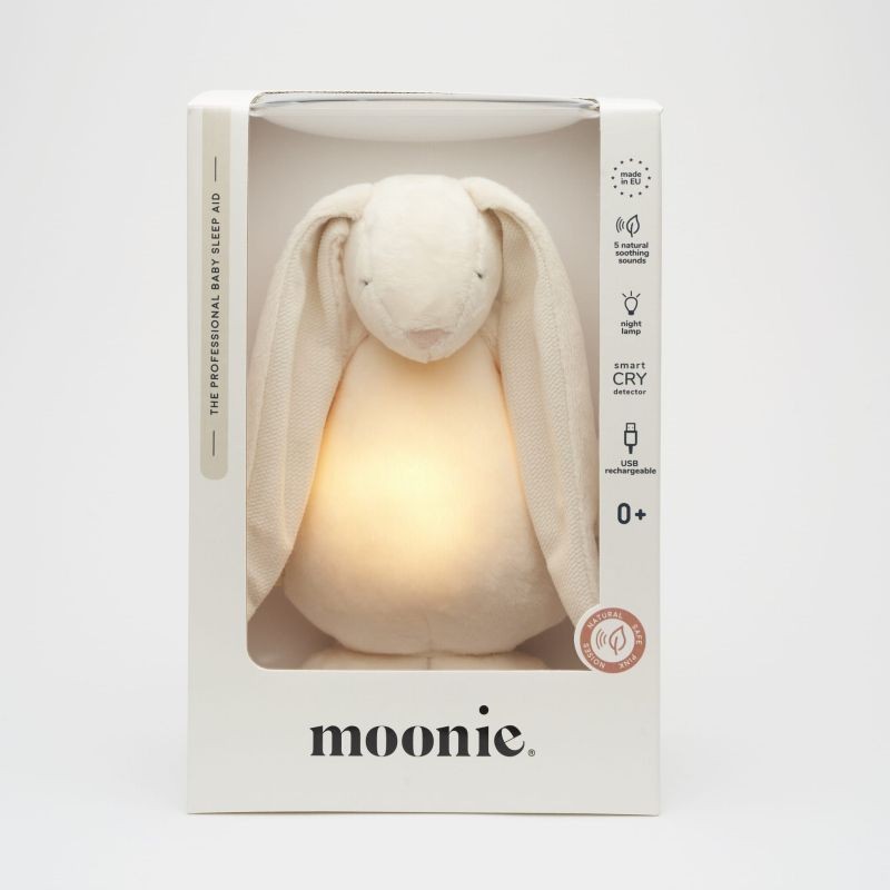 MOONIE Basic 2.0 – kremowy królik z funkcją różowego szumu