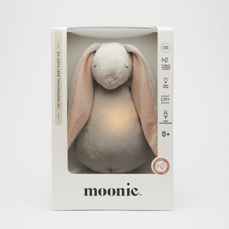 Moonie Basic 2.0 Cloud – popielaty królik z funkcją różowego szumu