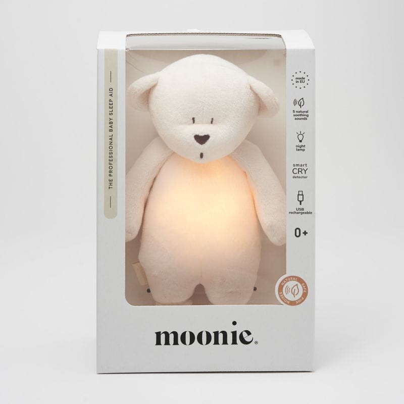 Moonie Basic 2.0 Cream – pluszowy miś z funkcją różowego szumu