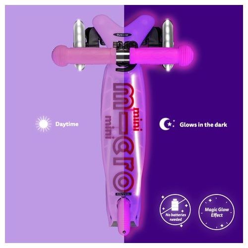 Hulajnoga Micro Frosty Pink z technologią LED bez baterii