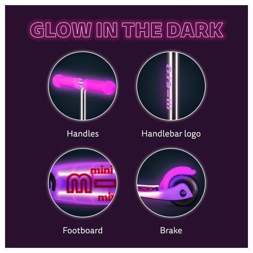 Hulajnoga dziecięca Mini Micro Deluxe Glow w kolorze różowym