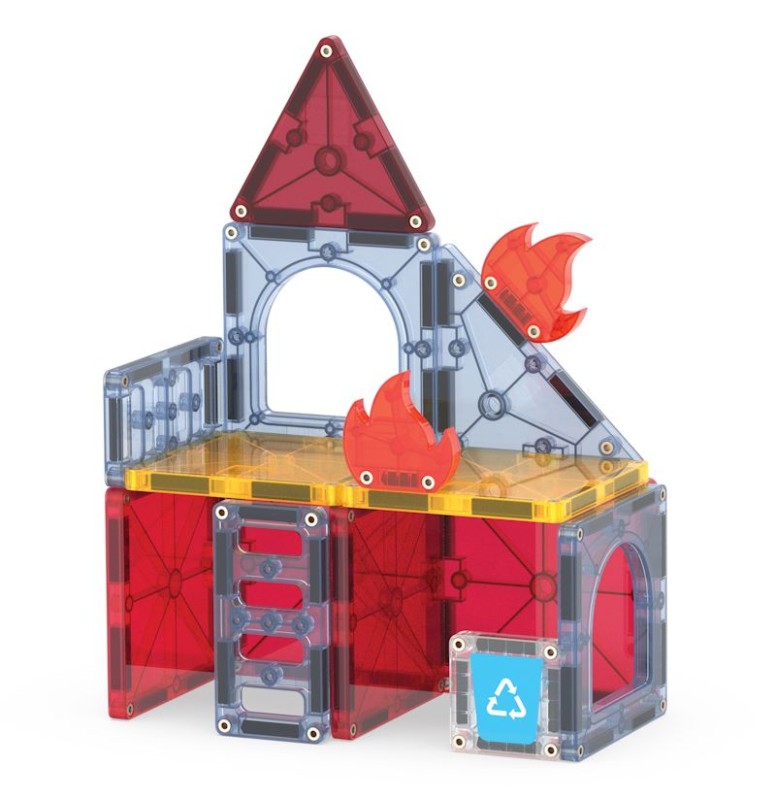 Kreatywne klocki strażackie MAGNA-TILES dla dzieci 3+
