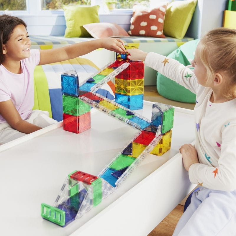 Zestaw MAGNA-TILES Rail Racers XL – tor wyścigowy do budowy z klocków