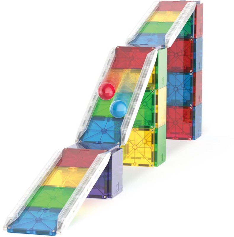 Tor magnetyczny do zabawy z kulkami – Rail Racers XL MAGNA-TILES