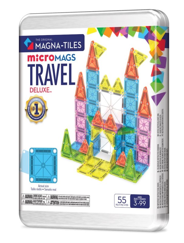 MAGNA-TILES Travel microMAGS – zestaw 55 klocków w walizce