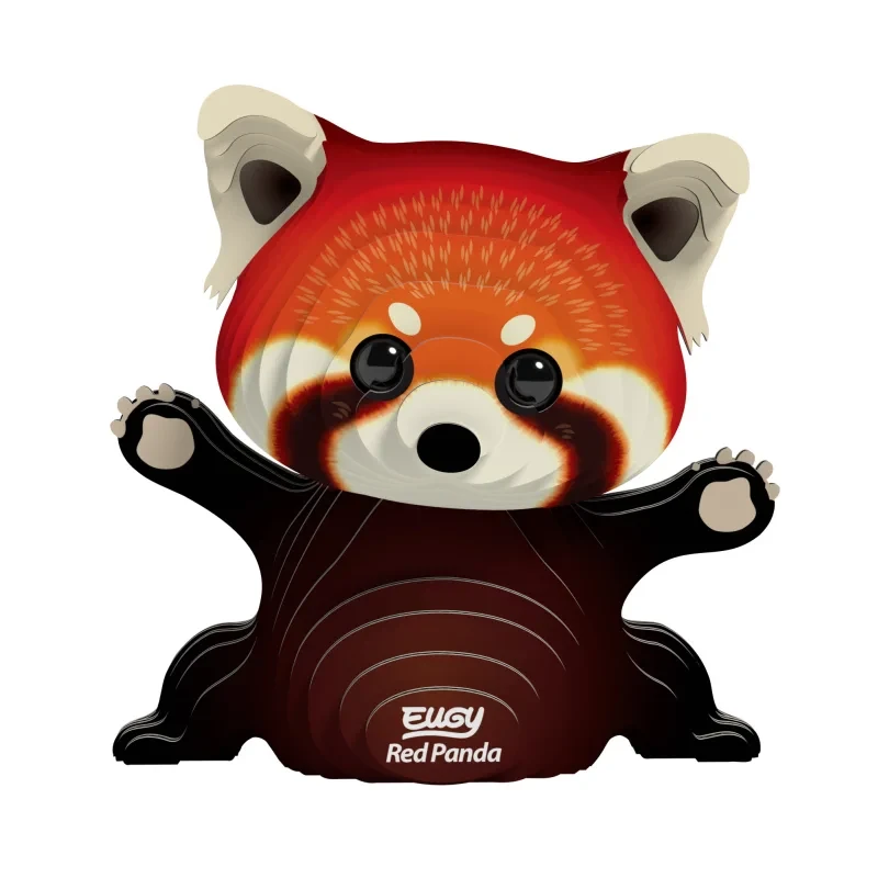 Dziecko układa edukacyjną układankę 3D Czerwona Panda
