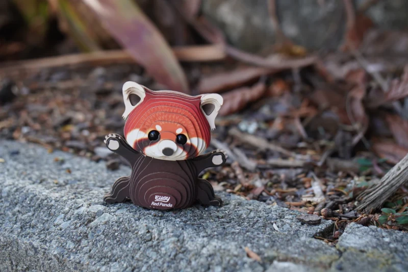 Ponumerowane elementy układanki 3D Czerwona Panda Eugy