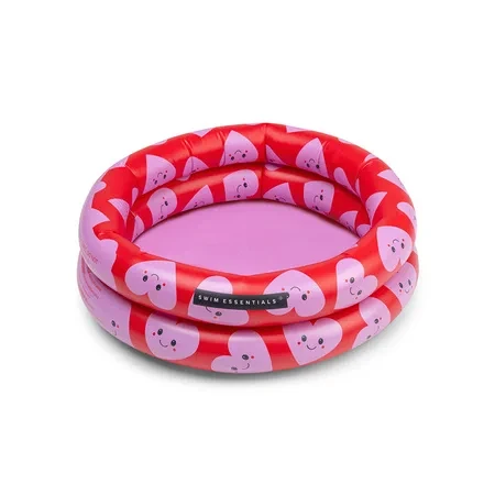 Basenik dziecięcy Hearts Red 60 cm – widok z góry