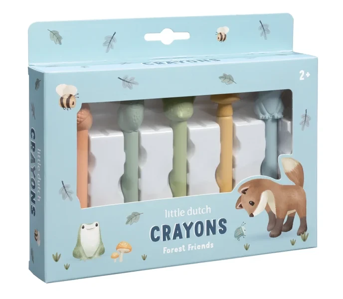 Zestaw kredek woskowych Forest Friends Little Dutch – 5 pastelowych kolorów