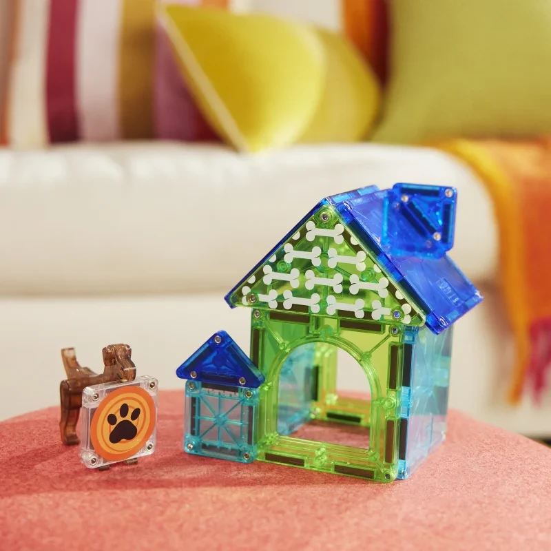 Magna-Tiles klocki magnetyczne domek dla pieska i figurka