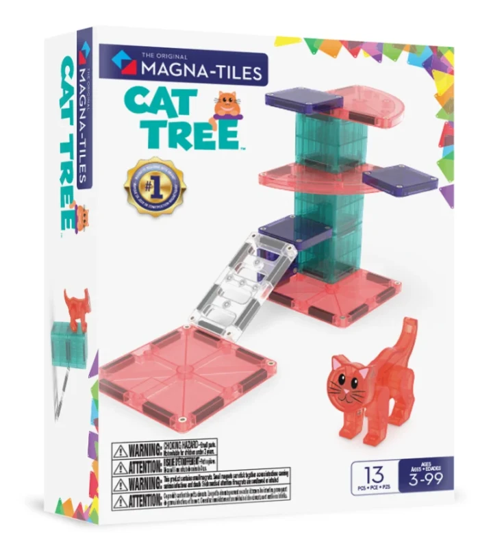 Magna-Tiles zestaw klocków dla maluchów z kotkiem