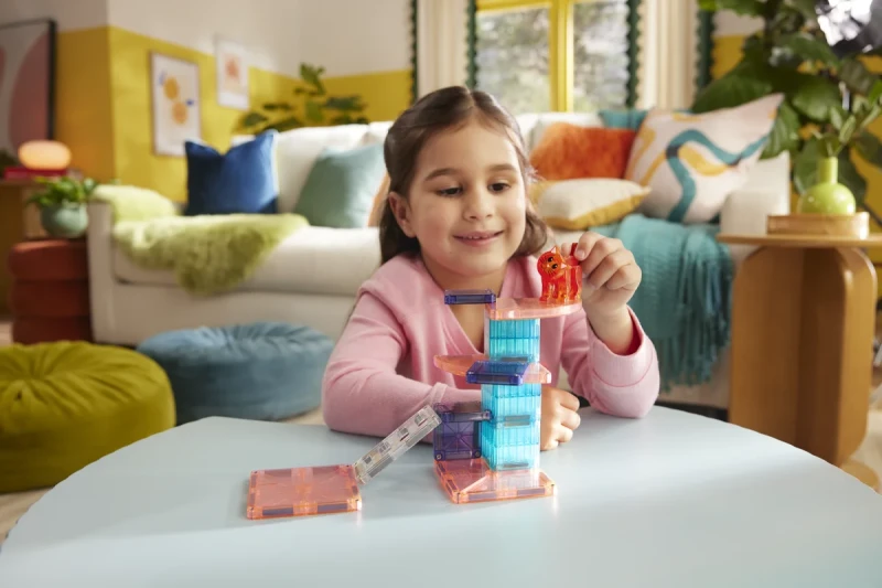 Magna-Tiles klocki magnetyczne domek i drapak dla kota