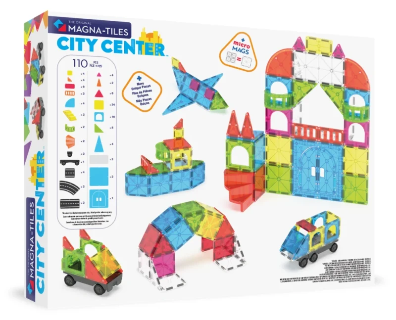 Klocki magnetyczne City Center Magna-Tiles zestaw 110 elementów