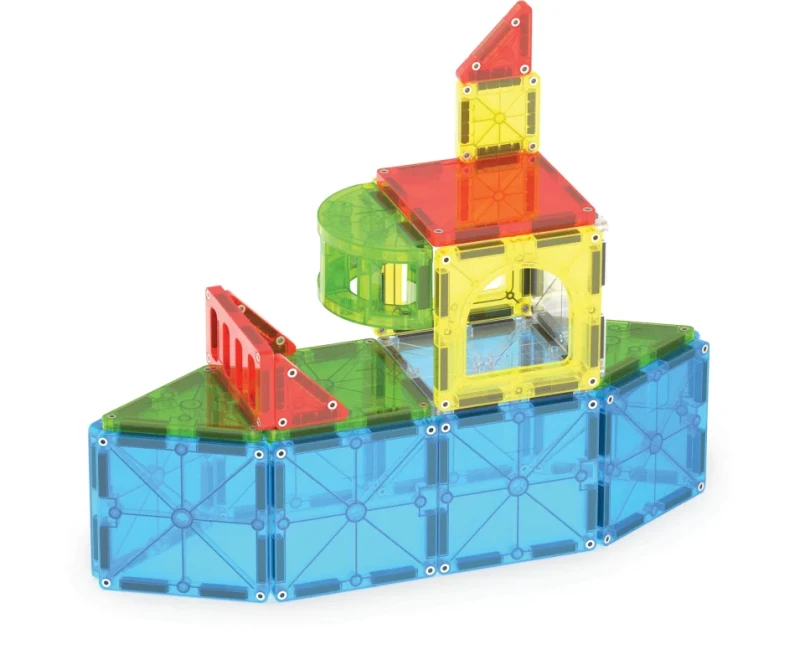 Budowanie miasta z klocków Magna-Tiles City Center